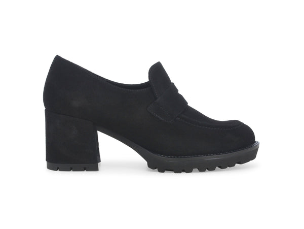 Melluso Donna Mocassini Tacco Largo Tomaia Camoscio Nero L5251W-241272